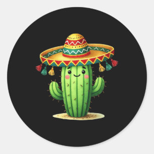 Funny Cactus Cinco De Mayo Boys Kleinkind Kinder M Runder Aufkleber