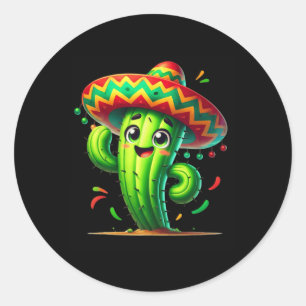 Funny Cactus Cinco De Mayo Boys Kleinkind Kinder M Runder Aufkleber