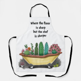 Funny Cactus Pflanze Schürze