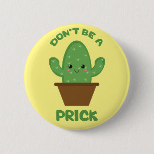 Funny Cactus Spaß Button