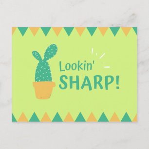 Funny Cactus Triangle Postkarte