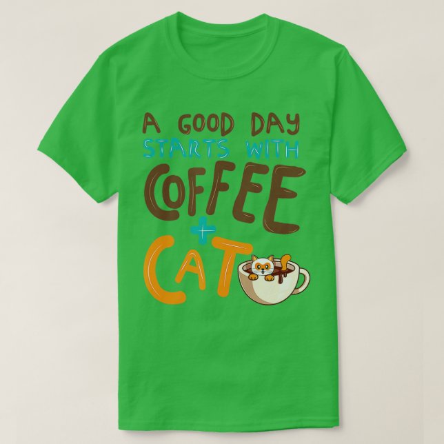 Funny Caffee Tasse Chat Lover Niedlicher Kaffee Ca T-Shirt (Design vorne)