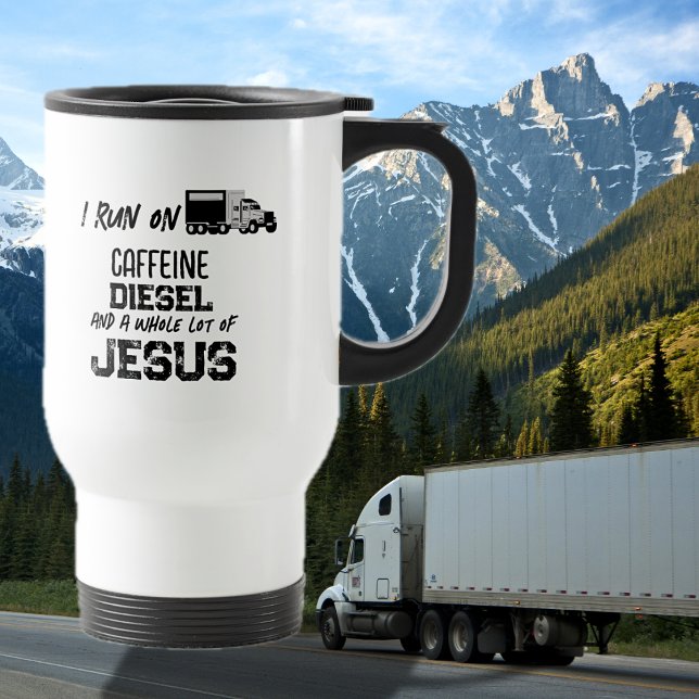 FUNNY Caffein Diesel und Jesus Grunge Reisebecher (Von Creator hochgeladen)