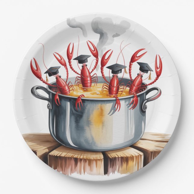 Funny Cajun Graduation Party Pappteller (Vorderseite)