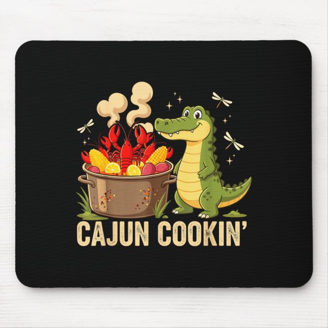 Funny Cajun Louisiana Boil Alligator Crawfish Mard Mousepad (Vorne)