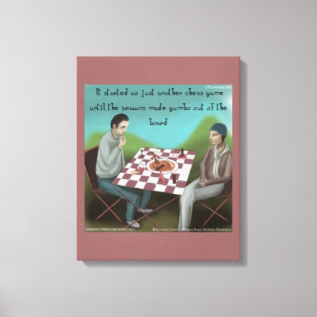 Funny Cajun Schach Canvas Print Leinwanddruck (Vorderseite)