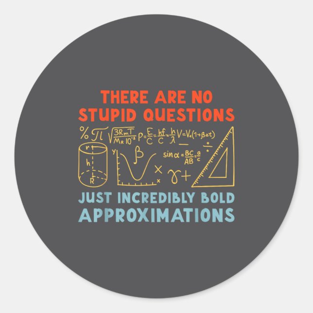 Funny Calculus Teacher Math Lover Mathematics Sarc Runder Aufkleber (Vorderseite)