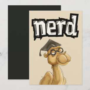 Funny Camel Geeky Nerd Glasses, Abschluss Hat ج م Einladung