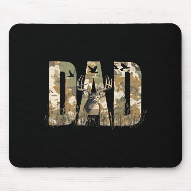 Funny Camo Dad Hunting Camouflage Deer Father's Da Mousepad (Vorne)