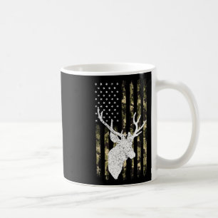 Funny Camouflage Usa Flag Whitetail Buck Deer Hunt Kaffeetasse