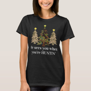 Funny Camouflage Weihnachtsbaum Jagd Kleidung Acce T-Shirt