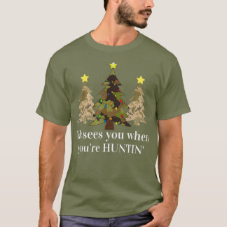 Funny Camouflage Weihnachtsbaum Jagd Kleidung Männ T-Shirt