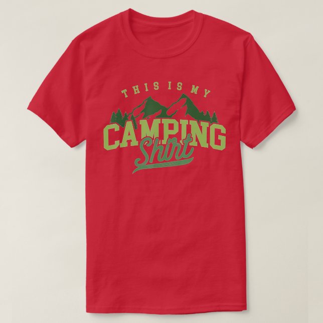Funny Camper Camp Retro Camping Tent This Is My Ca T-Shirt (Design vorne)