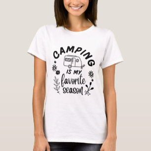 Funny Camper Camping ist mein Lieblings-T - Shirt