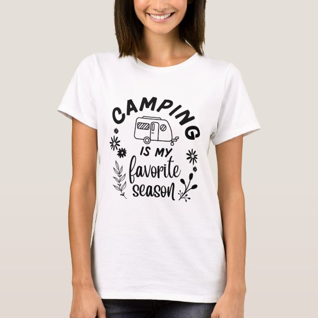 Funny Camper Camping ist mein Lieblings-T - Shirt (Vorderseite)