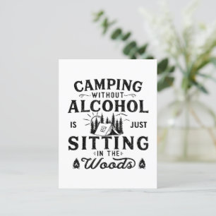 Funny Camper Slogan Camping trinken Redewendungen Postkarte