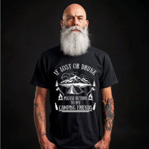 Funny Camper Slogan Camping trinken Redewendungen T-Shirt