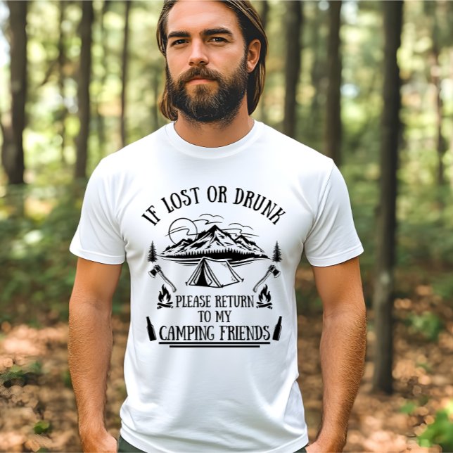 Funny Camper Slogan Camping trinken Redewendungen T-Shirt (Von Creator hochgeladen)