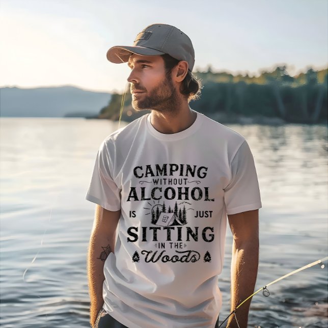 Funny Camper Slogan Camping trinken Redewendungen T-Shirt (Von Creator hochgeladen)