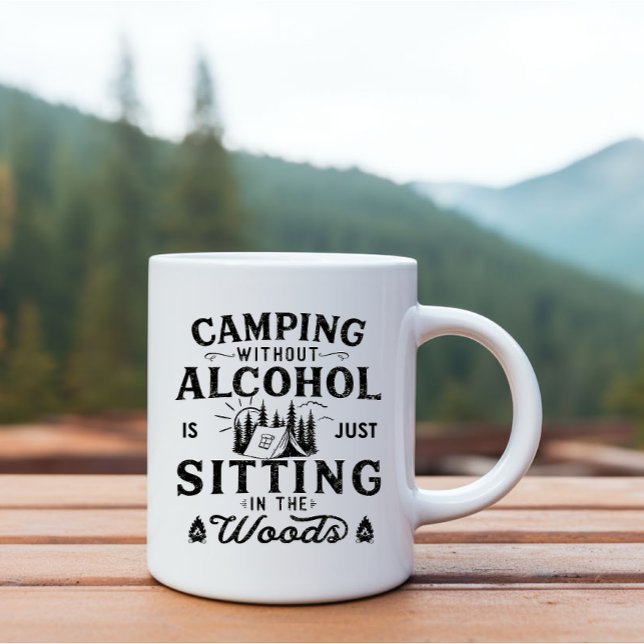 Funny Camper Slogan Camping trinken Redewendungen Tasse (Von Creator hochgeladen)