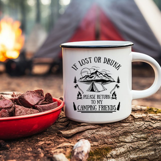 Funny Camper Slogan Camping trinken Redewendungen Tasse (Von Creator hochgeladen)