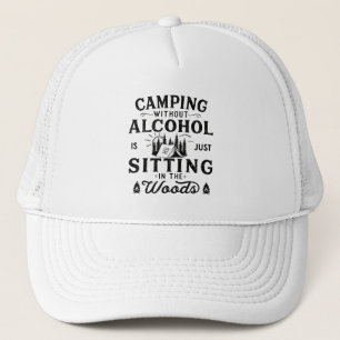 Funny Camper Slogan Camping trinken Redewendungen Truckerkappe