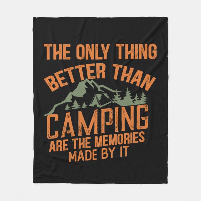 Funny Camper Slogan Sommer Camping Zitate Fleecedecke (Vorderseite)