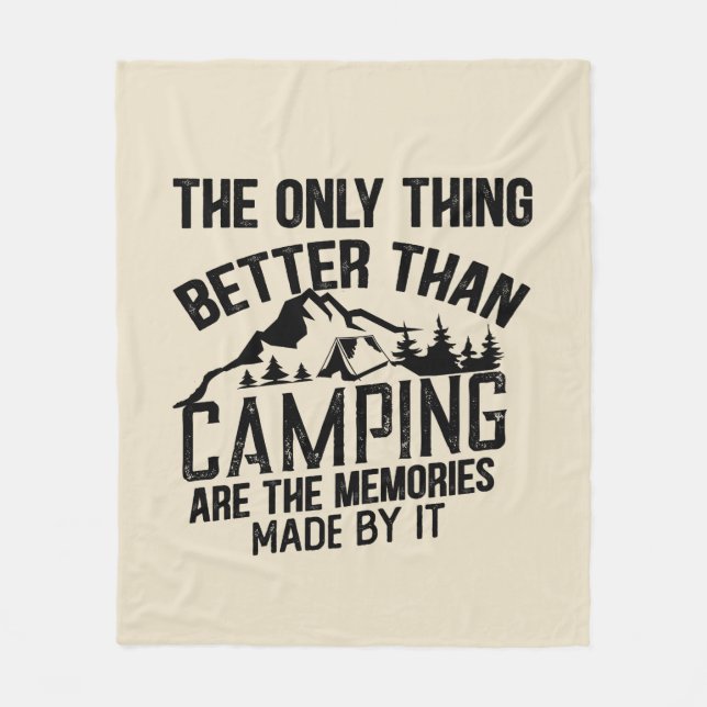 Funny Camper Slogan Sommer Camping Zitate Fleecedecke (Vorderseite)