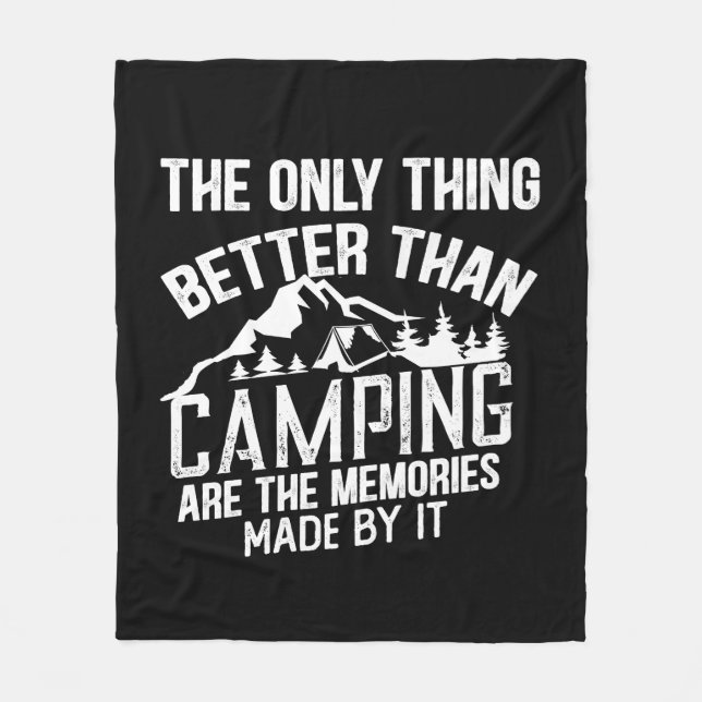 Funny Camper Slogan Sommer Camping Zitate Fleecedecke (Vorderseite)