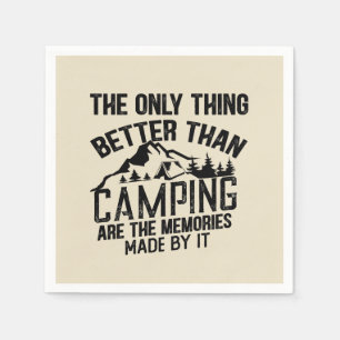 Funny Camper Slogan Sommer Camping Zitate Serviette
