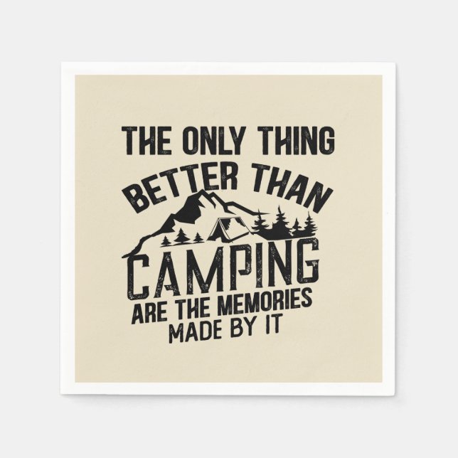 Funny Camper Slogan Sommer Camping Zitate Serviette (Vorderseite)