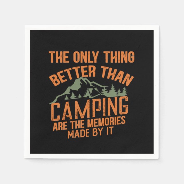 Funny Camper Slogan Sommer Camping Zitate Serviette (Vorderseite)