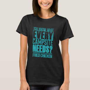 Funny Campfire Feinschmecker Camping und Fried Chi T-Shirt