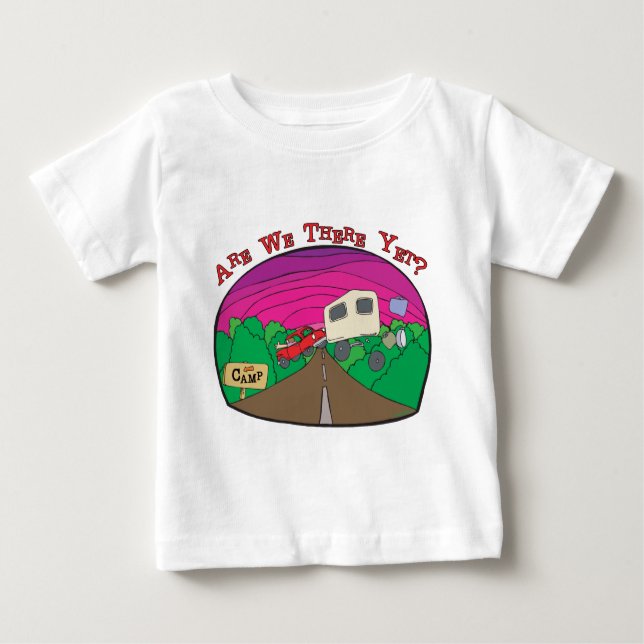 Funny Camping Baby T-shirt (Vorderseite)