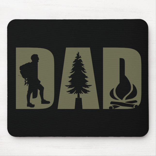 Funny Camping Camper WanderPapa Mousepad (Vorne)