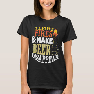 Funny Camping Campfire Drink Bier für Männer 1 T-Shirt