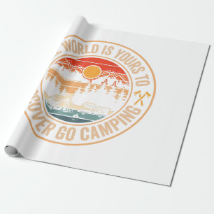 Funny Camping Campfire Zitat Geschenkpapier