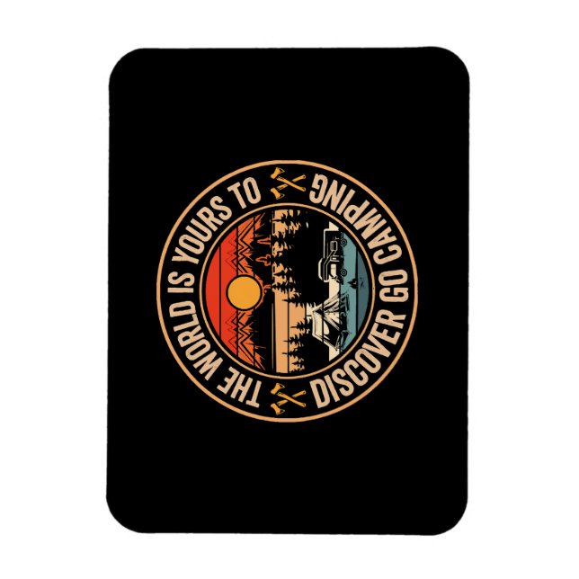Funny Camping Campfire Zitat Magnet (Vertikal)