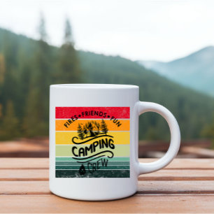 Funny Camping Crew Slogan Unterhaltung Camper Freu Tasse