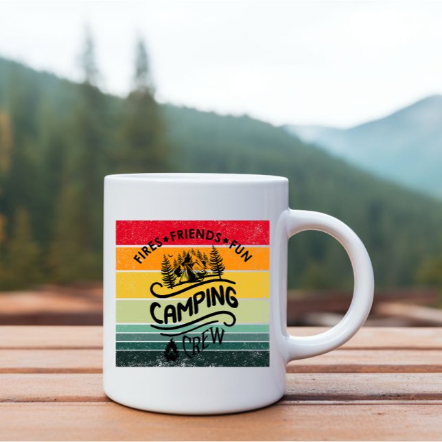 Funny Camping Crew Slogan Unterhaltung Camper Freu Tasse (Von Creator hochgeladen)