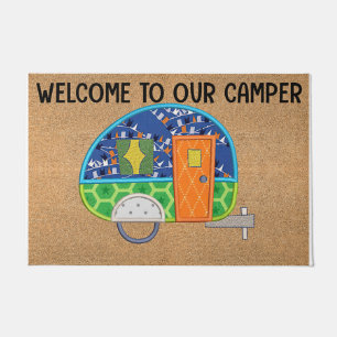 Funny Camping Day Doormat, Niedlicher Camper Gesch Fußmatte