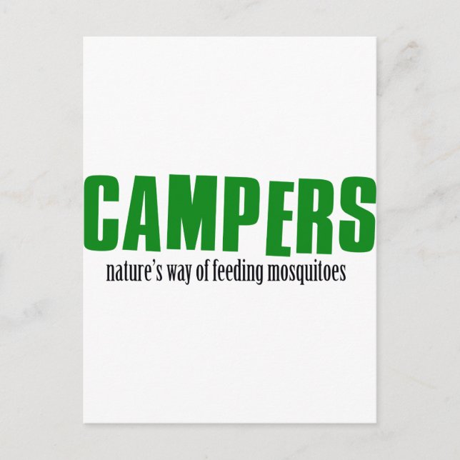 Funny Camping Designs Postkarte (Vorderseite)
