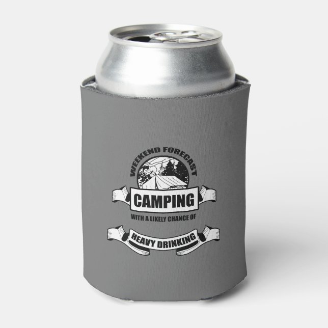 Funny Camping Drink Forecast Dosenkühler (Kanne Vorderseite)