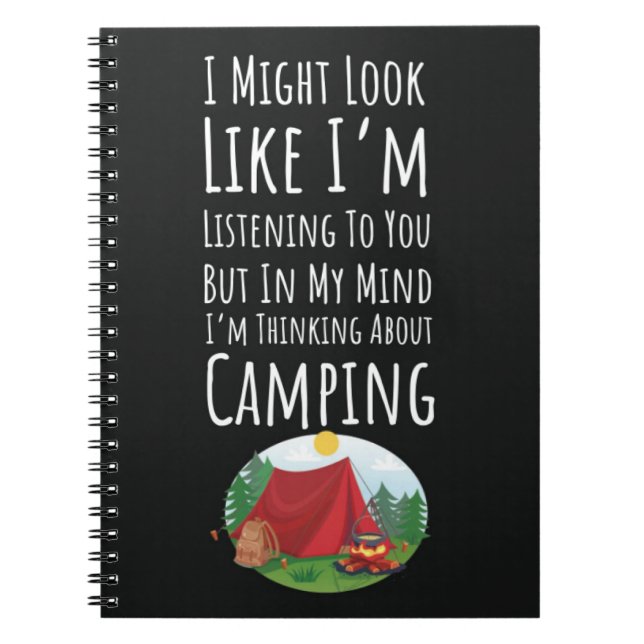 Funny Camping Gifts Camper Humor Quote Outdoor Notizblock (Vorderseite)