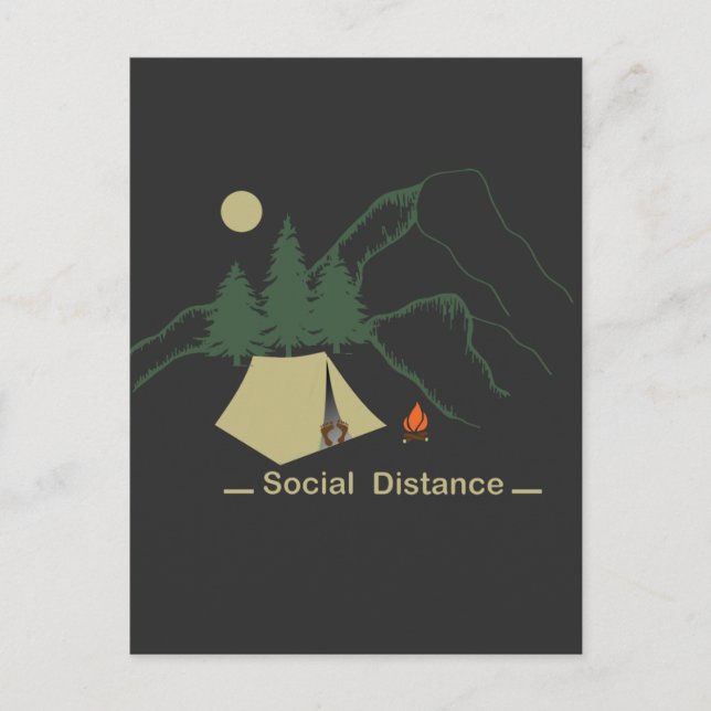 Funny Camping Happy Camper Postkarte (Vorderseite)