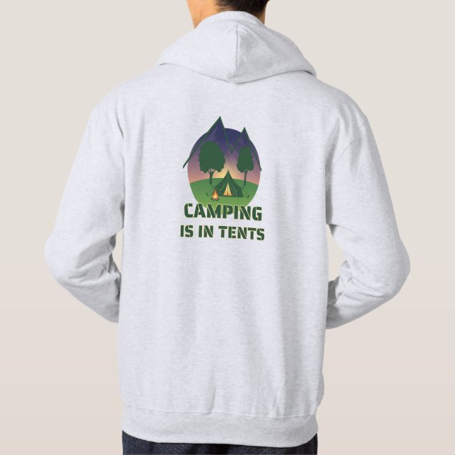 Funny "Camping ist in Zelten" Outdoor-Erlebnisduft Hoodie (Rückseite)