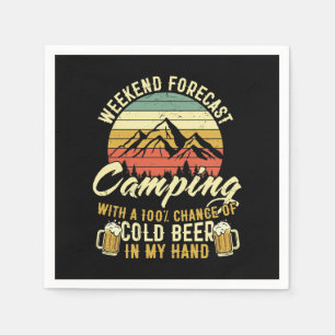 Funny Camping liebt Wortkunst Serviette