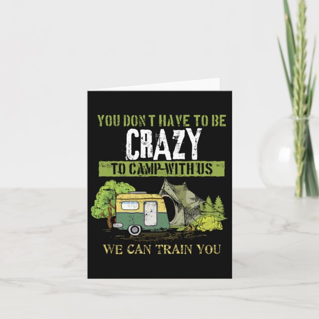 Funny Camping Lover Crazy Camping Joke Geschenk De Karte (Vorderseite)