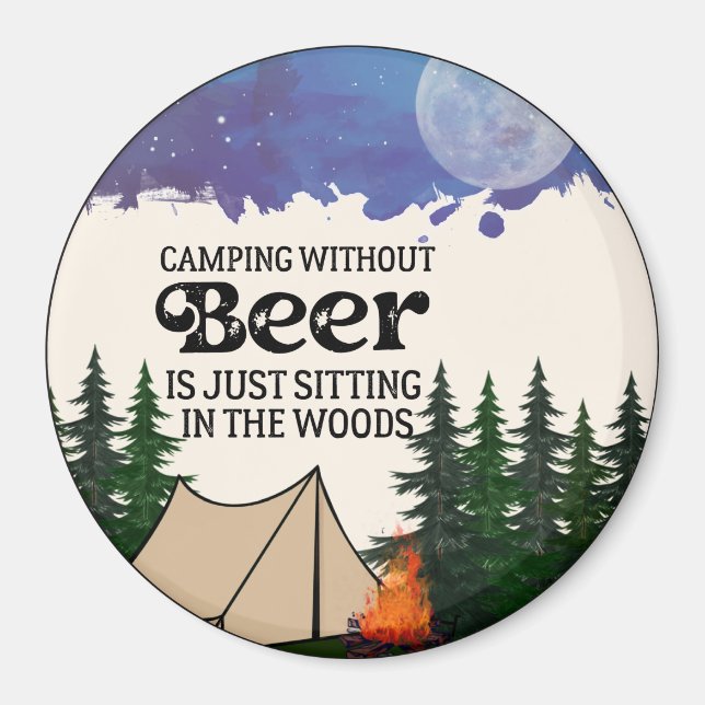 Funny Camping Magnet (Vorne)