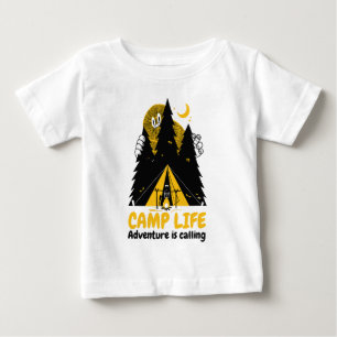 Funny Camping Monster - Camp Life Adventure Baby T-shirt